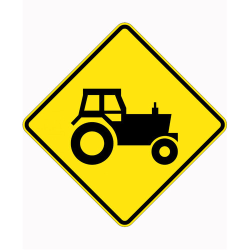WORKWEAR, SAFETY & CORPORATE CLOTHING SPECIALISTS 900x900mm - Aluminium - Class 1 Reflective - Farm Machinery Picto