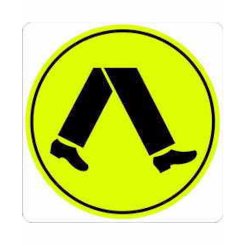 WORKWEAR, SAFETY & CORPORATE CLOTHING SPECIALISTS 600x600mm - Aluminium - Class 1 Reflective - Lime Green - Pedestrian Crossing Right