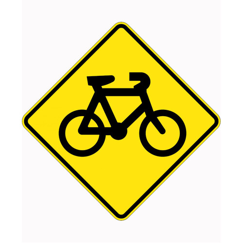 WORKWEAR, SAFETY & CORPORATE CLOTHING SPECIALISTS - 600x600mm - Aluminium - Class 1 - Bicycle Symbol