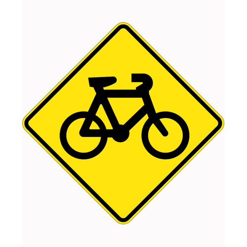 WORKWEAR, SAFETY & CORPORATE CLOTHING SPECIALISTS 750x750mm - Aluminium - Class 1 Reflective - Bicycles Picto