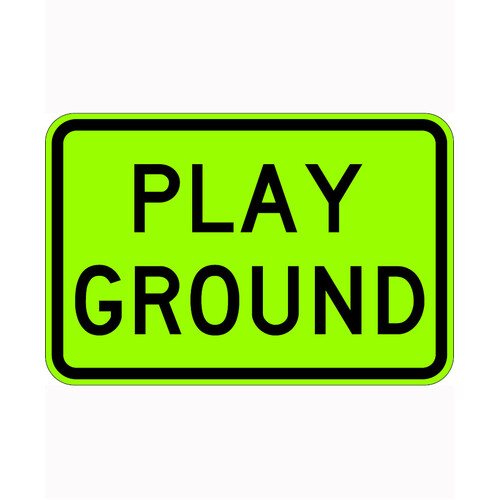WORKWEAR, SAFETY & CORPORATE CLOTHING SPECIALISTS 750x500mm - Aluminium - Class 1 Reflective - Play Ground