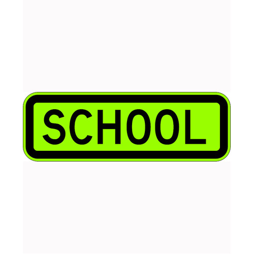 WORKWEAR, SAFETY & CORPORATE CLOTHING SPECIALISTS 600x200mm - Aluminium - Class 1 Reflective - School