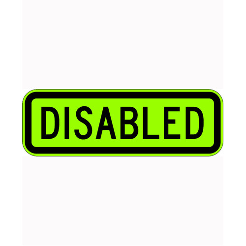 WORKWEAR, SAFETY & CORPORATE CLOTHING SPECIALISTS 900x300mm - Aluminium - Class 1 Reflective - Disabled
