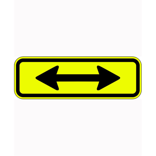 WORKWEAR, SAFETY & CORPORATE CLOTHING SPECIALISTS - 750x250mm - Aluminium - Class 1 Reflective - Crossing Arrows (For Use Only With W6-7)