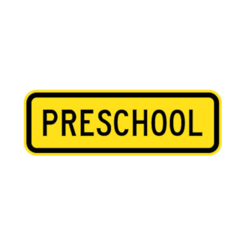 WORKWEAR, SAFETY & CORPORATE CLOTHING SPECIALISTS 600x200mm - Aluminium - Class 1 Reflective - Preschool