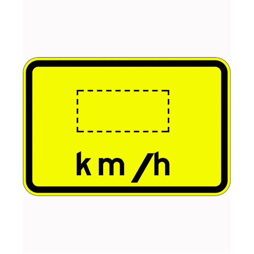 WORKWEAR, SAFETY & CORPORATE CLOTHING SPECIALISTS - 750x500mm - Aluminium - Class 1 Reflective - Advisory Speed __km/h