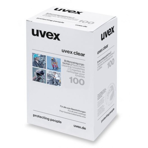 WORKWEAR, SAFETY & CORPORATE CLOTHING SPECIALISTS Uvex Lens Cleaning Towelettes, (Box 100)