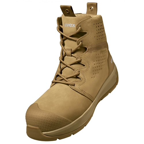WORKWEAR, SAFETY & CORPORATE CLOTHING SPECIALISTS - uvex 3 x-flow p zip, tan, pen resistant, 150mm boot - Standard Width