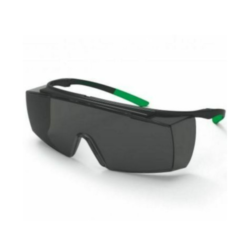 WORKWEAR, SAFETY & CORPORATE CLOTHING SPECIALISTS uvex super f OTG, Black/Green, Grey welding Shade 5 infradur len