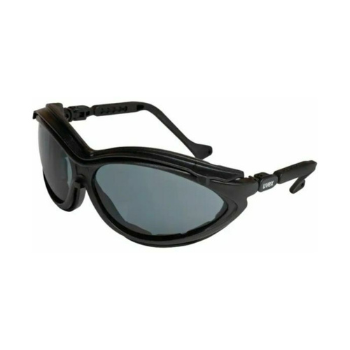 WORKWEAR, SAFETY & CORPORATE CLOTHING SPECIALISTS Cybri-Guard Blk Vented Frame, Grey A/F Lens