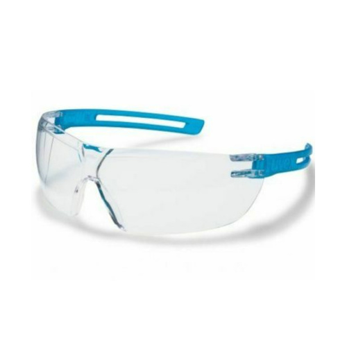 WORKWEAR, SAFETY & CORPORATE CLOTHING SPECIALISTS uvex x-fit blue arms, clear sv excellence lens