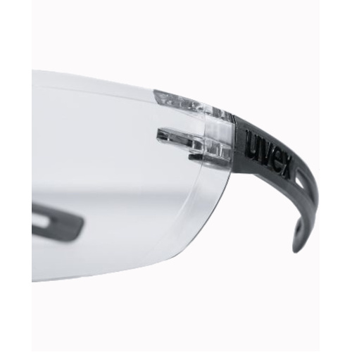 WORKWEAR, SAFETY & CORPORATE CLOTHING SPECIALISTS uvex x-fit grey arms, clear sv sapphire lens