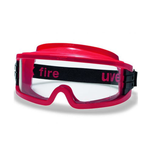WORKWEAR, SAFETY & CORPORATE CLOTHING SPECIALISTS Fire Goggle Red TPU Bdy O/cell, F/Resist, Clear P/C HC-AF Lens