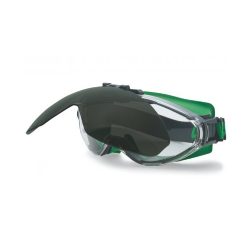 WORKWEAR, SAFETY & CORPORATE CLOTHING SPECIALISTS ultrasonic Goggle Black/Green, flip-up Grey welding Shade 5 Lens
