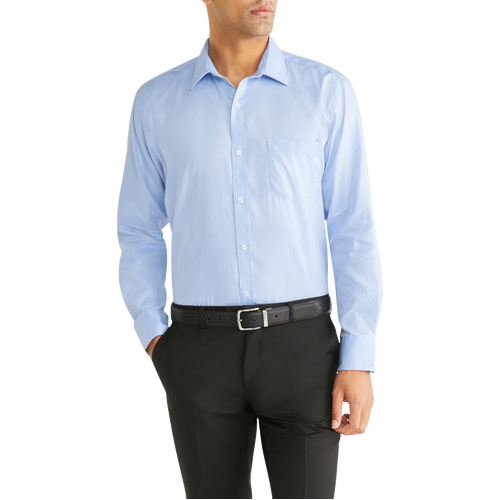 WORKWEAR, SAFETY & CORPORATE CLOTHING SPECIALISTS A103 Men's Long Sleeve Shirt - Dobby Herringbone