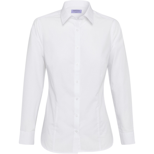 WORKWEAR, SAFETY & CORPORATE CLOTHING SPECIALISTS AWLE101 Ladies Shirt - Long Sleeve - Solid Dyed Poplin