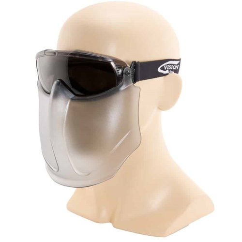 WORKWEAR, SAFETY & CORPORATE CLOTHING SPECIALISTS Garrison Goggle & FaceGuard - Foam Bound Frame Smoke Premium A/F Lens