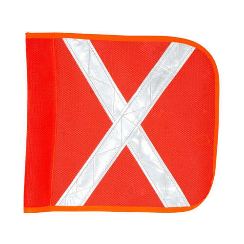 WORKWEAR, SAFETY & CORPORATE CLOTHING SPECIALISTS Replacement Aerial Flags 30x25cm w/Silver Reflective X