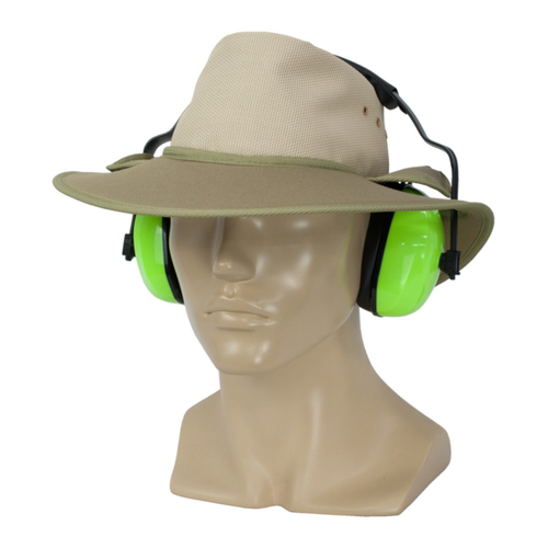 WORKWEAR, SAFETY & CORPORATE CLOTHING SPECIALISTS Earmuff Hat Breeze-Khaki-2XL