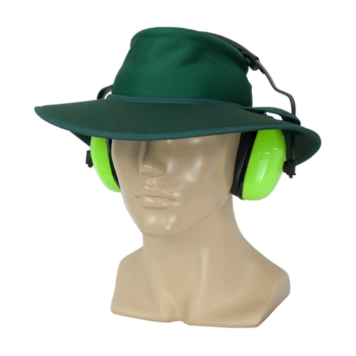 WORKWEAR, SAFETY & CORPORATE CLOTHING SPECIALISTS Earmuff Hat Micromesh-Bottle Green-2XL