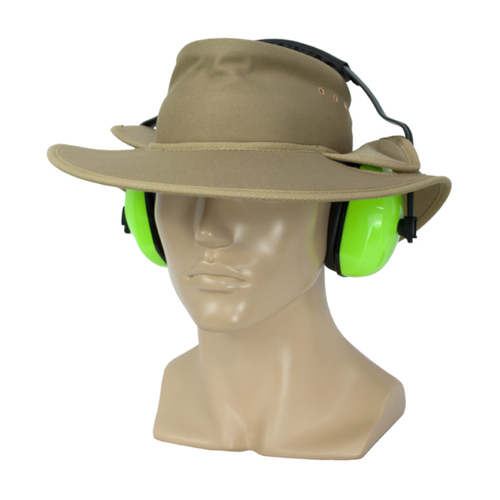 WORKWEAR, SAFETY & CORPORATE CLOTHING SPECIALISTS Earmuff Hat-Khaki-L