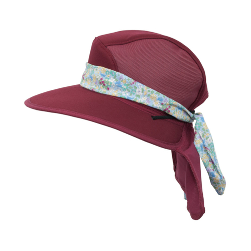 WORKWEAR, SAFETY & CORPORATE CLOTHING SPECIALISTS Super Cap Breeze Open cord fastening with Chin Strap and Toggle-Burgundy-L/XL