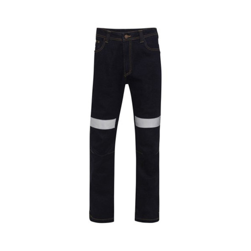 WORKWEAR, SAFETY & CORPORATE CLOTHING SPECIALISTS - Boomerang Dark Cotton TAPED Stretch Jeans