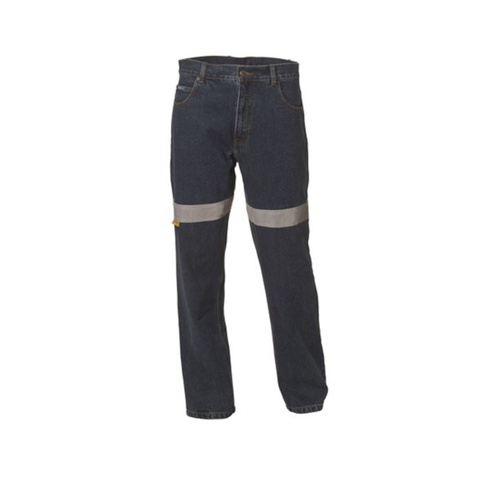 WORKWEAR, SAFETY & CORPORATE CLOTHING SPECIALISTS - WS WORKWEAR DENIM JEANS WITH REFLECTIVE TAPE