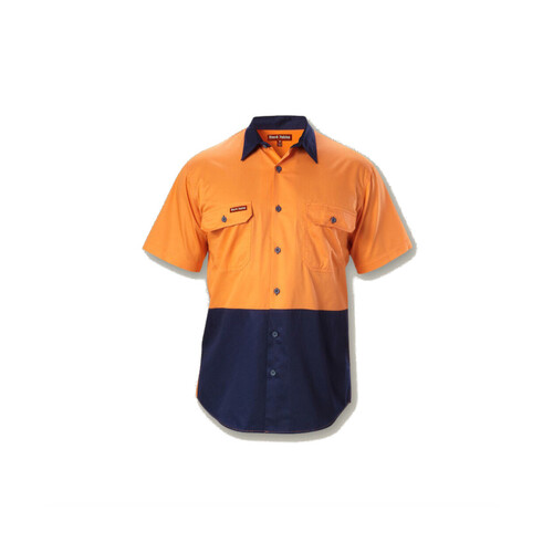 WORKWEAR, SAFETY & CORPORATE CLOTHING SPECIALISTS Koolgear - Hi-Vis Two Tone Vented Shirt Short Sleeve