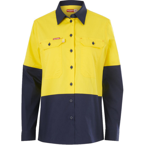 WORKWEAR, SAFETY & CORPORATE CLOTHING SPECIALISTS - WM LS HV 2TVNT SHIRT