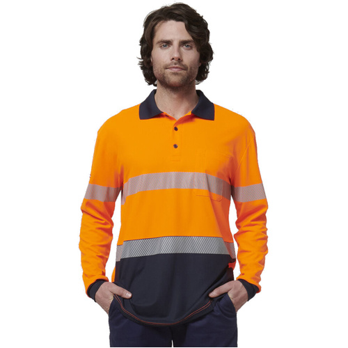 WORKWEAR, SAFETY & CORPORATE CLOTHING SPECIALISTS CORE - MENS LONG SLEEVE TAPED POLO